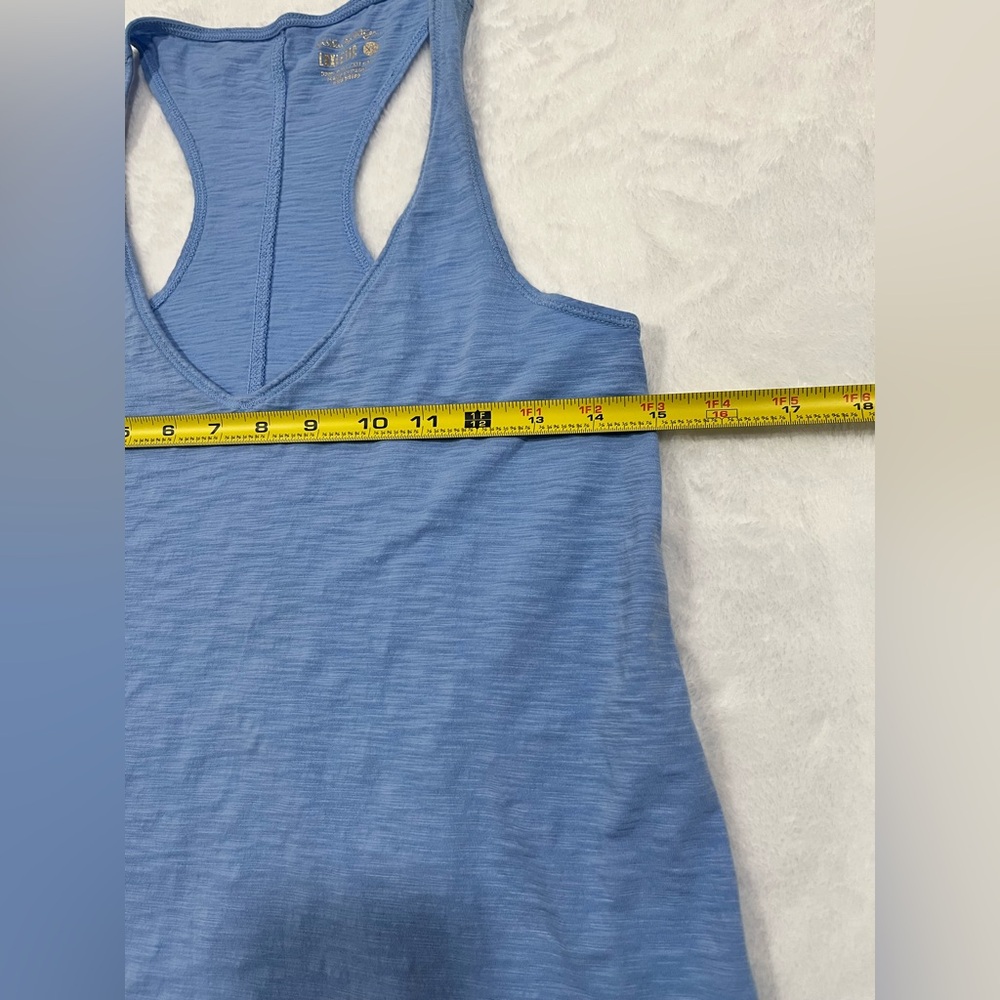 Lilly Pulitzer Luxletic Etta V-Neck Tank Top Pima Cotton Blue XS - Picture 7 of 7